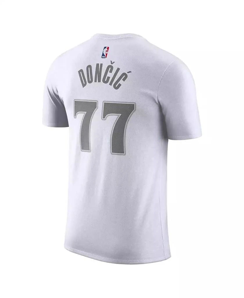 NIKE Men's White Luka Doncic Dallas Mavericks 2024/25 City Edition Name Number T-Shirt 2