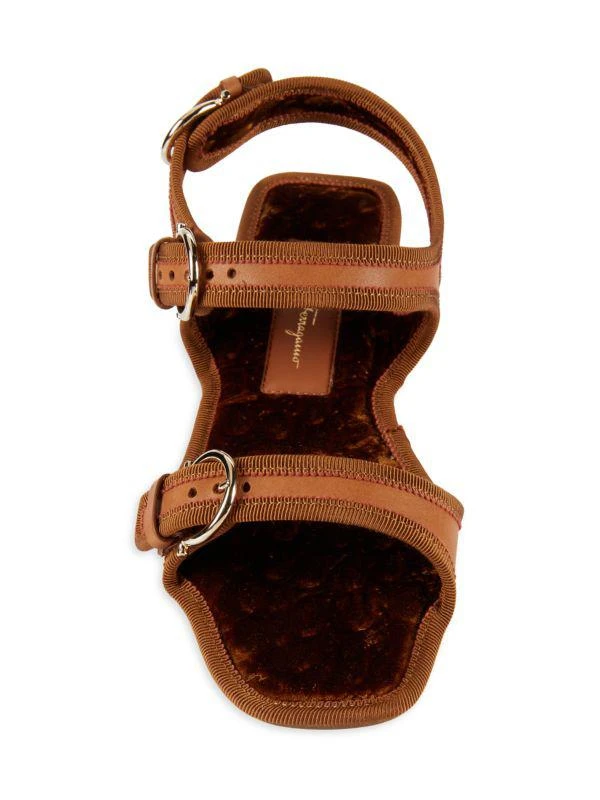 Salvatore Ferragamo Anteo Leather Flat Sandals 5