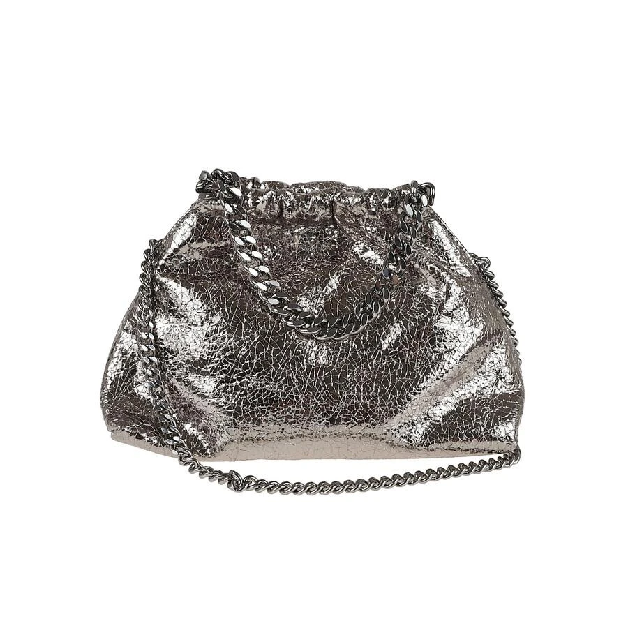 Stella McCartney Falabella Mini Drawstring Bag Metallic Crackl? 3