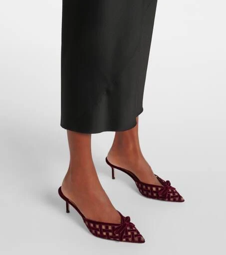 Aquazzura Romance 65 velvet mules 4