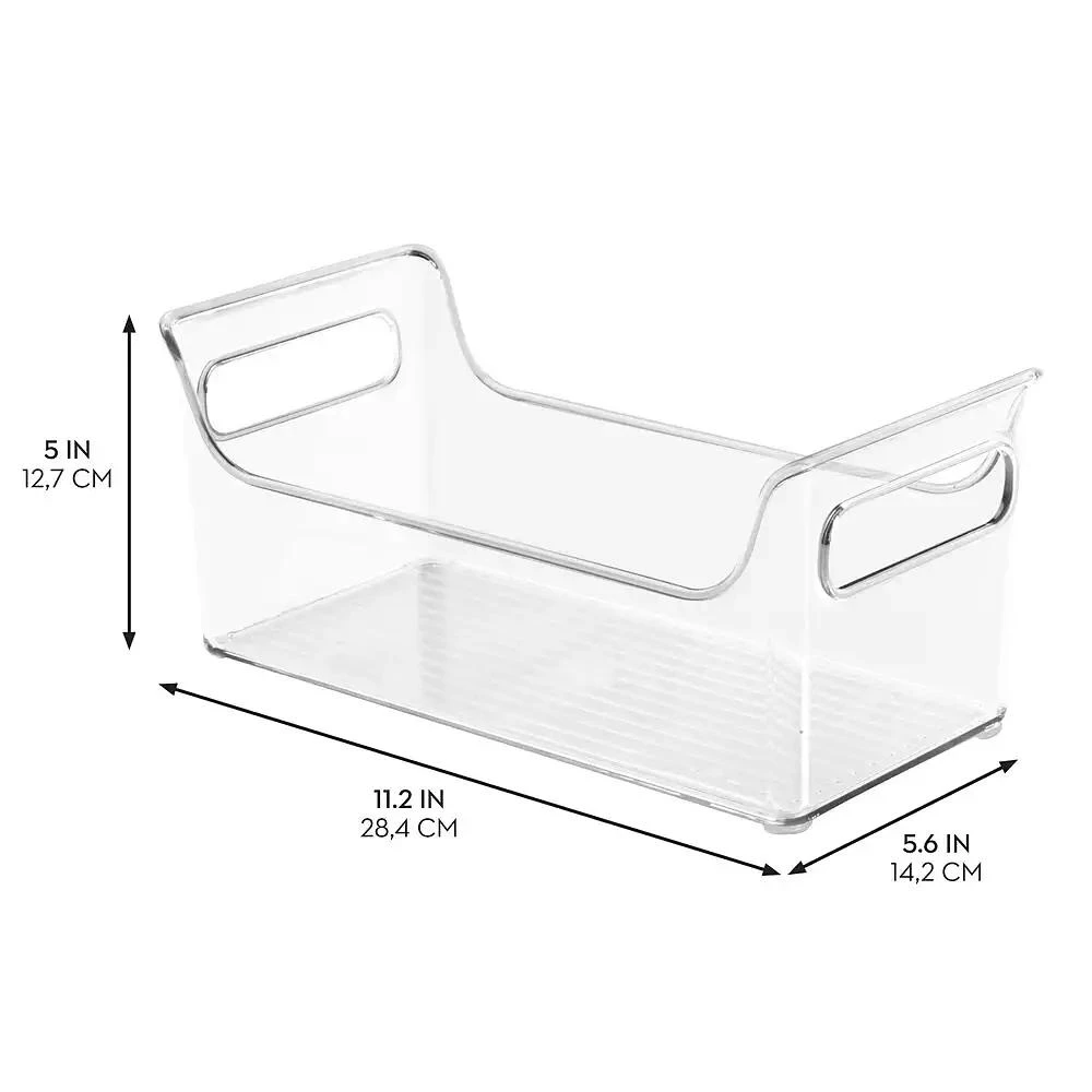 iDesign Plastic Condiment Organizer with Handles, Set of 2, Clear, Made in USA 2