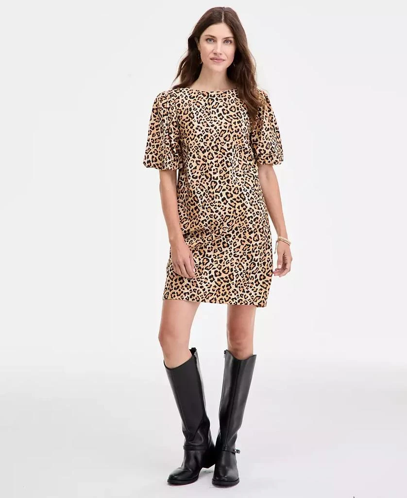 Shop Women's Sketchy Leopard-Print Puff-Sleeve Mini Dress, Macy's Exclusive  on Sale at BeyondStyle  Get 40% Off Women's Sketchy Leopard-Print  Puff-Sleeve Mini Dress, Macy's Exclusive with Limited-Time Flash Deals,  Exclusive Discounts, and