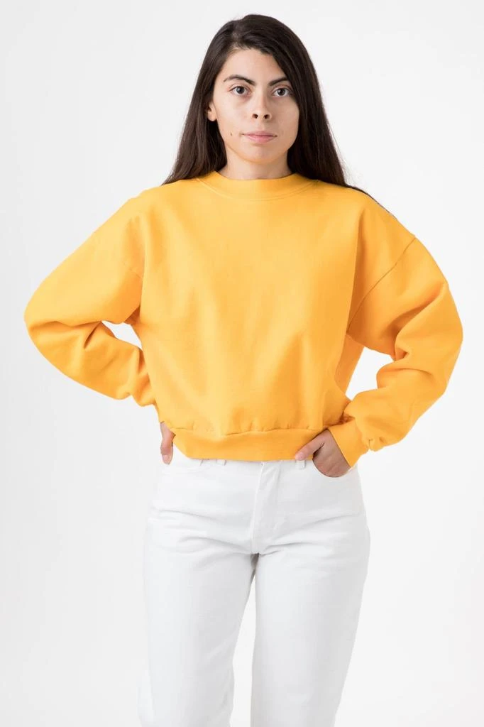 Los Angeles Apparel HF06 - Heavy Fleece Cropped Mock Neck Pullover (Garment Dye 2) 13