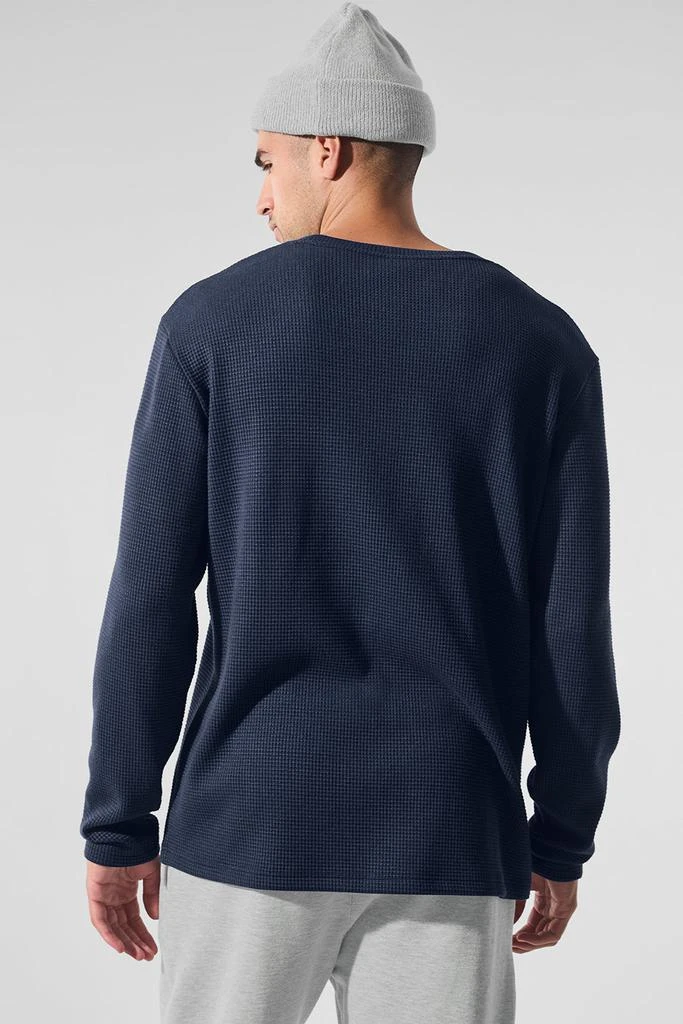 Alo Elevate Waffle Long Sleeve Crew - Navy 4