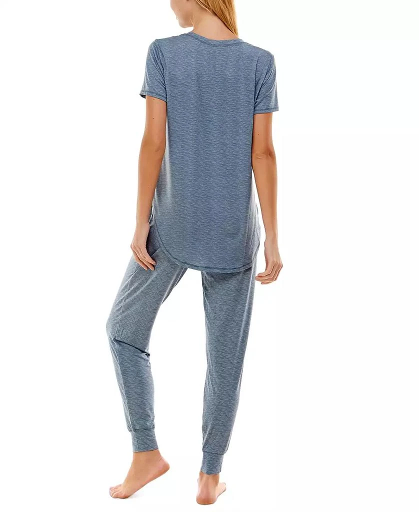 Roudelain Printed Short Sleeve Top & Jogger Pajama Set 4