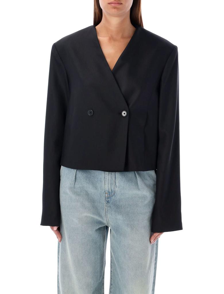 ジャケット Loulou Studio FW24 HABRIEL CROPPED BLAZER (HABRIEL BLACK) Loulou Studio Habriel Cropped Blazer - Suits - BeyondStyle