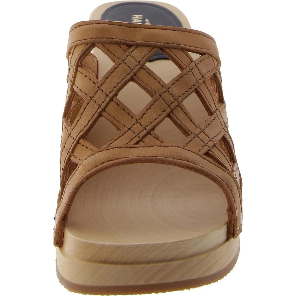 Swedish Hasbeens Basket Clog Womens Leather Slip-On Clogs 3