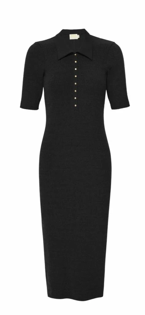 Nation LTD Dionne Snap Dress In Jet Black 3