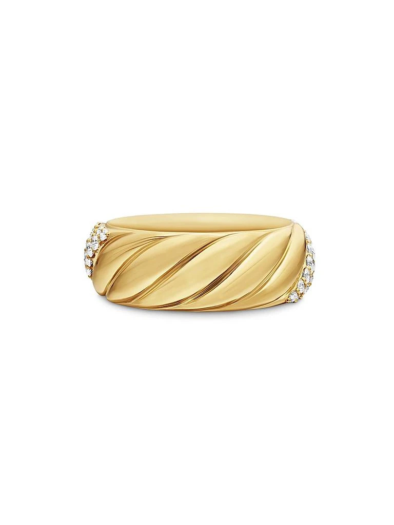 David Yurman Sculpted Cable Band Ring in 18K Yellow Gold 5