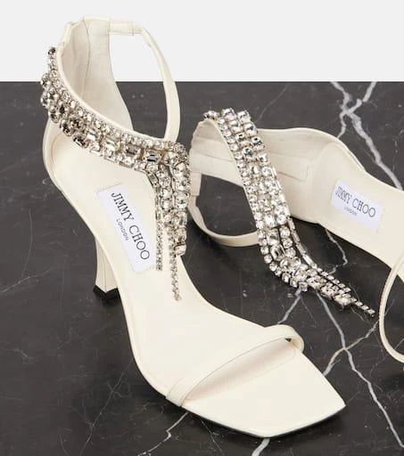 Jimmy Choo Verity 100 embellished leather sandals 5