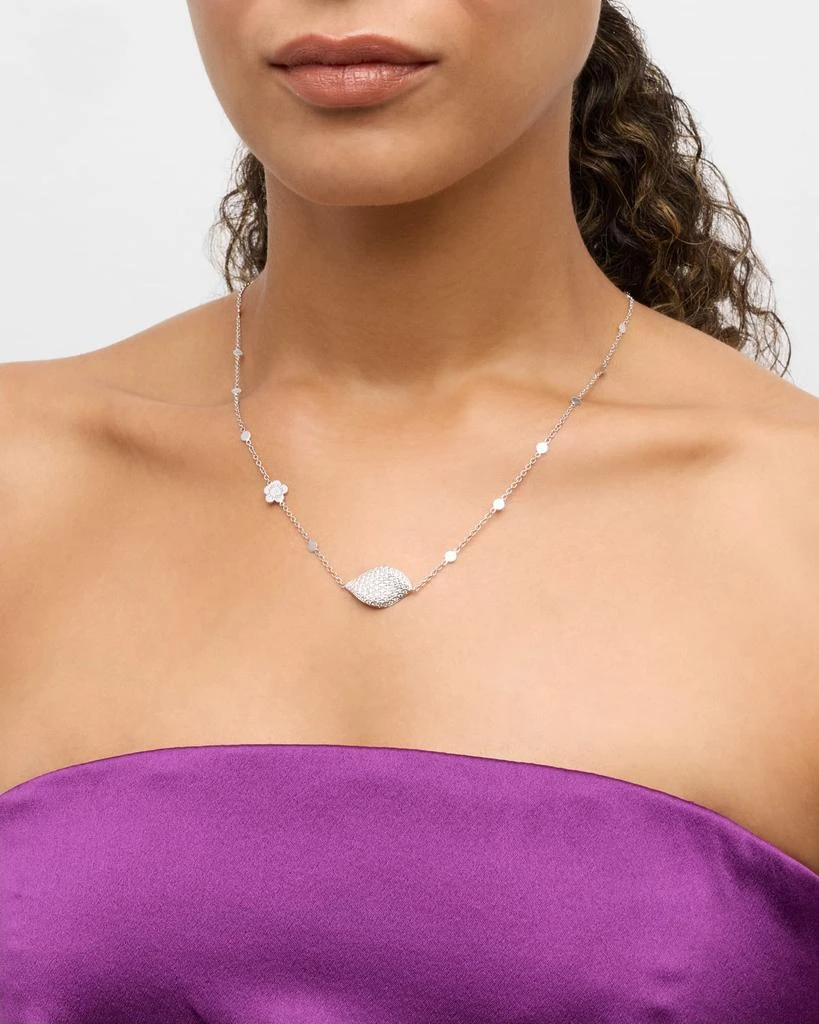 Pasquale Bruni Aleluia 18K White Gold Necklace with Diamond Pave 2