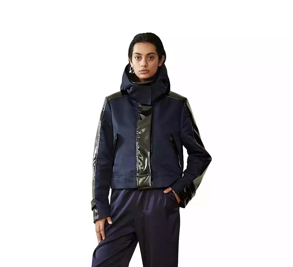 CAALO Women
s Water-Resistant Cropped Raincoat