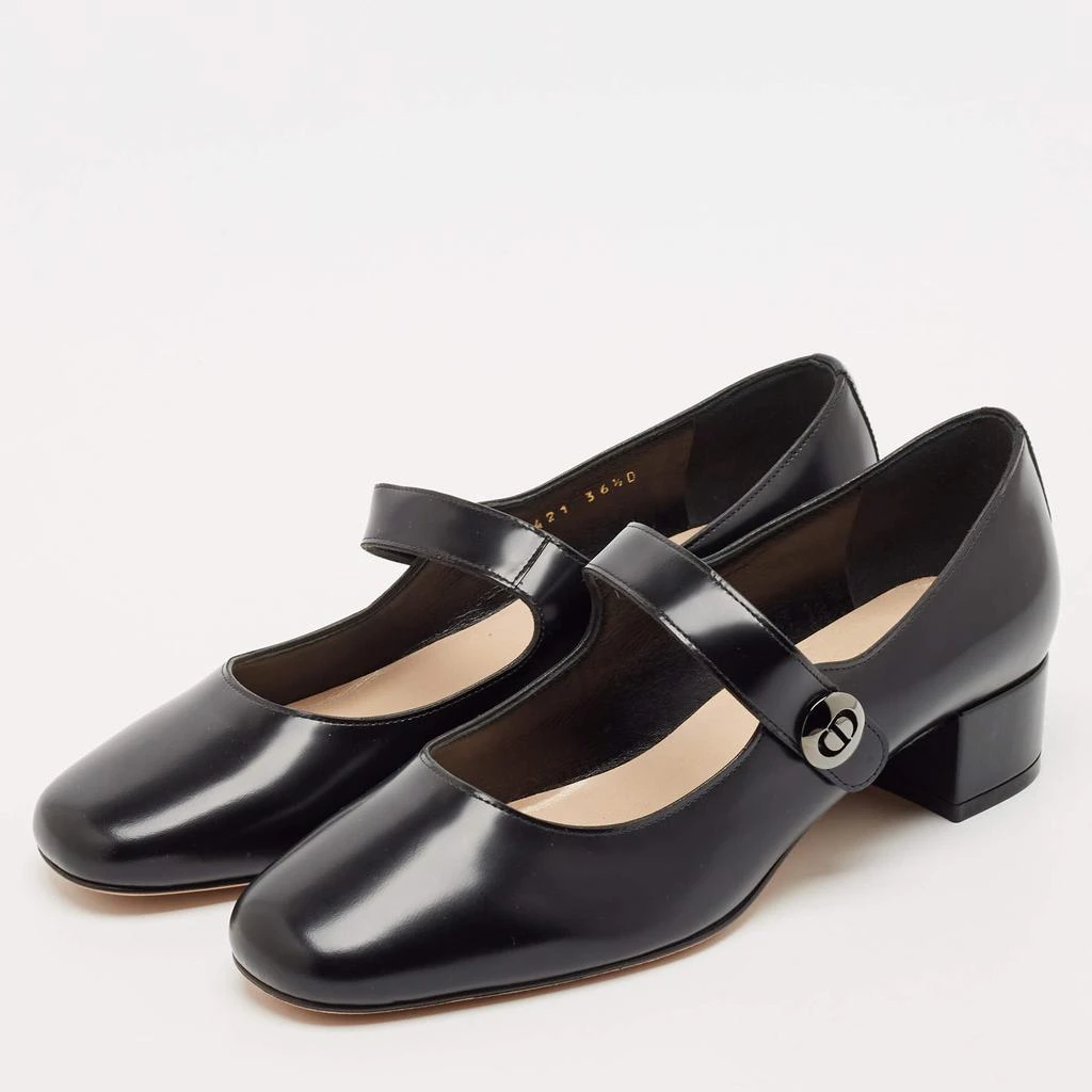 Dior Dior Black Leather D-Doll Mary Jane Pumps Size 36.5 2
