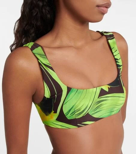LOUISA BALLOU Scoop printed bikini top 4