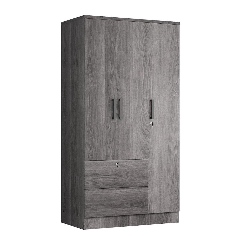 Woodpeckers Furniture and Mattress Symphony Wardrobe Closet with Two Drawers