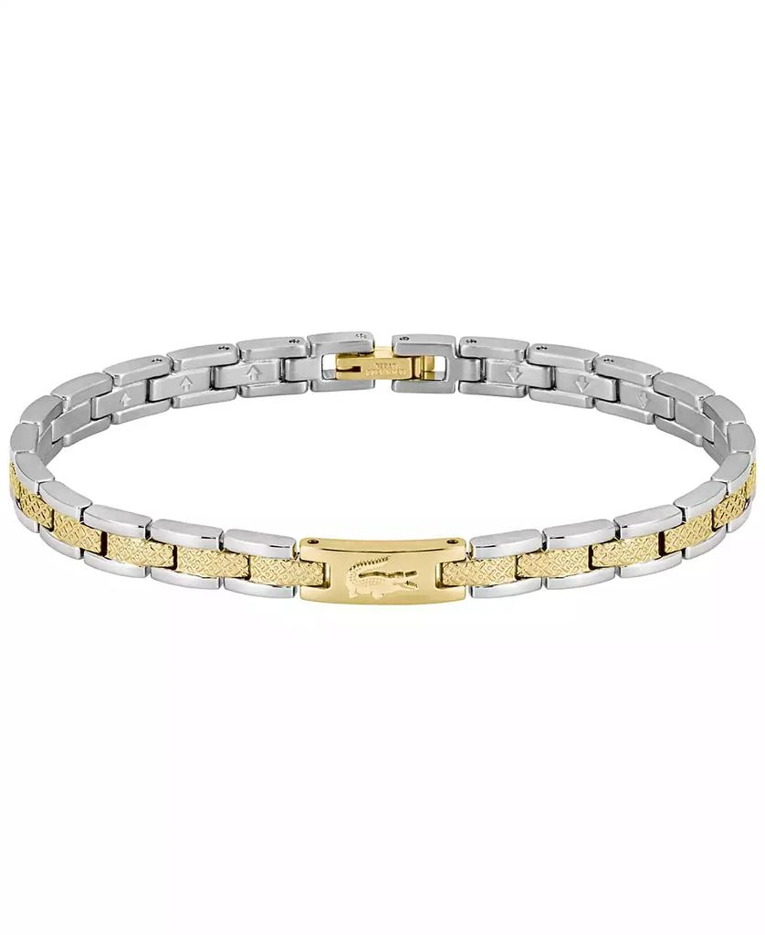 Lacoste Metropole Two Tone Stainless Steel Metal Link Bracelet