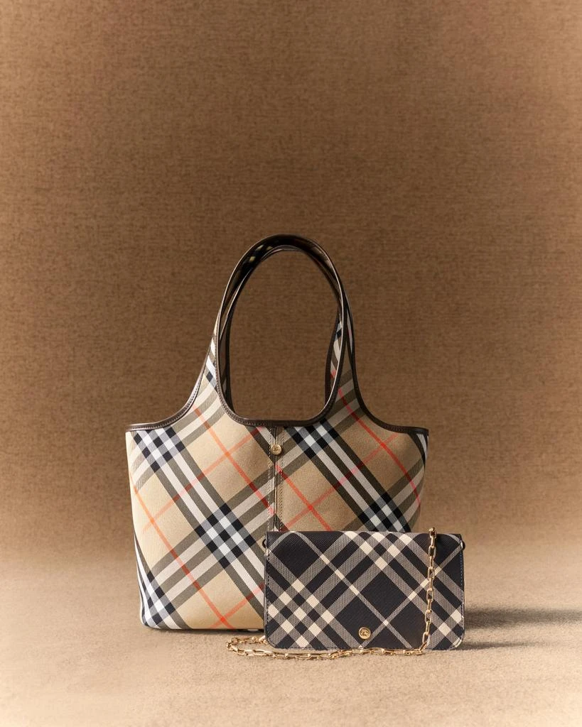 Burberry Check Canvas Wallet on Chain 2