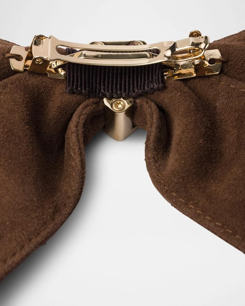 Prada Suede Hair Bow 2