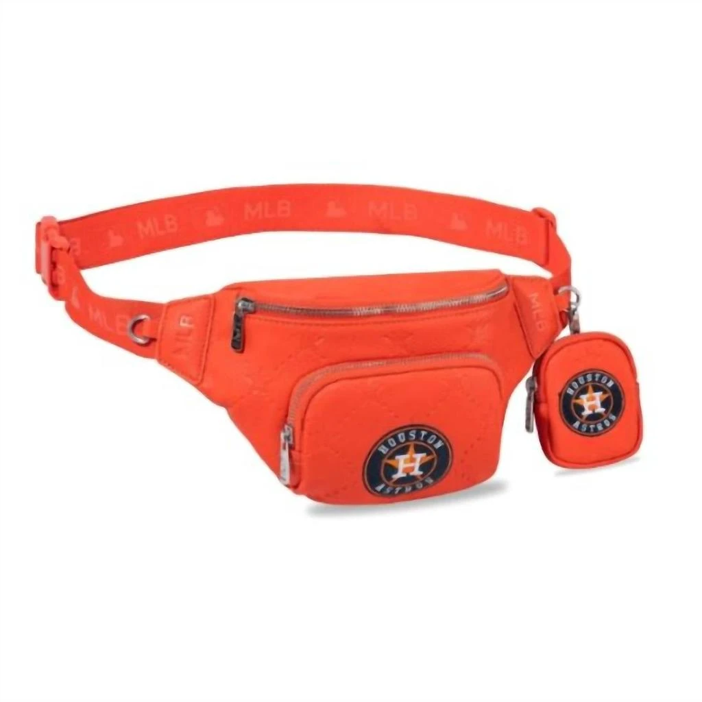 Montana West Men's Houston Astros Major League Baseball Fanny Pack Sling Bag In Orange