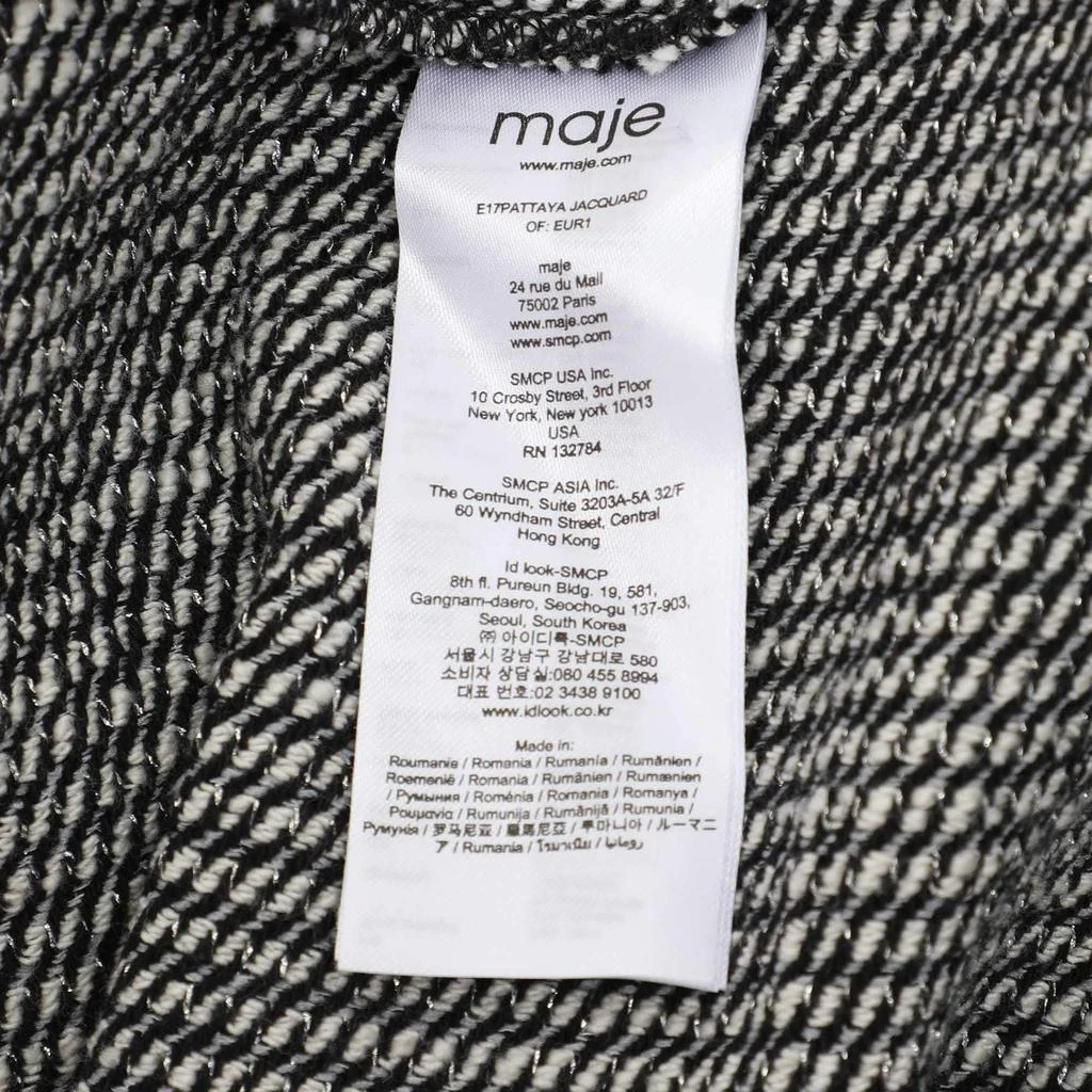 Maje Maje Black/White Tweed Sleeveless Jumpsuit XXS 5