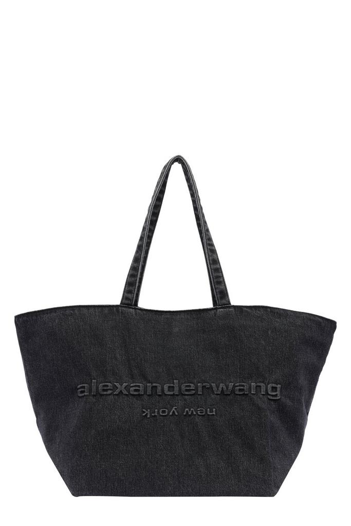 Alexander Wang Alexander Wang Logo Embossed Large Denim Tote Bag