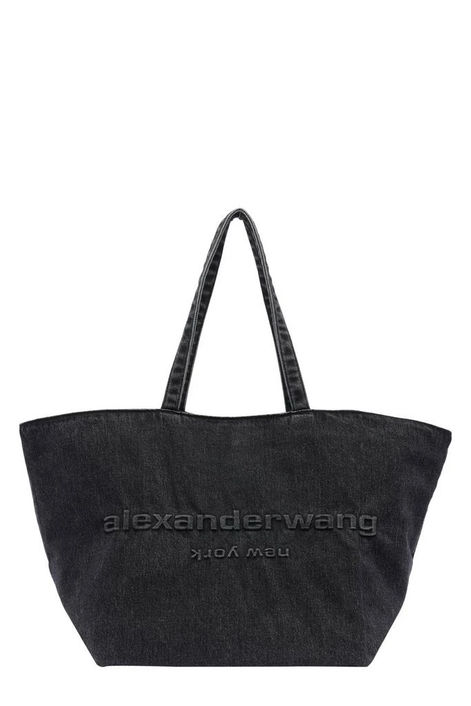 Alexander Wang Alexander Wang Logo Embossed Large Denim Tote Bag 1