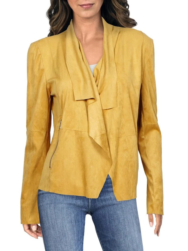 Bagatelle Womens Faux Suede Drape Jacket 5