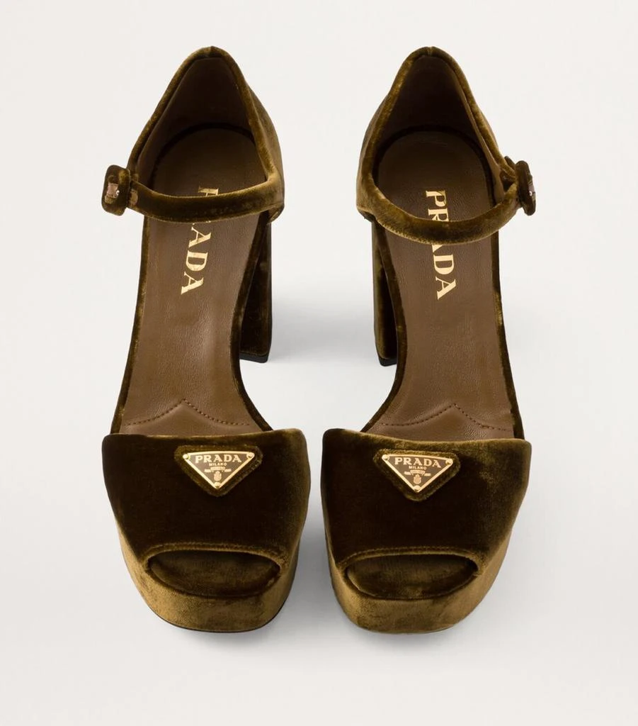 Prada Velvet Platform Sandals 95 3