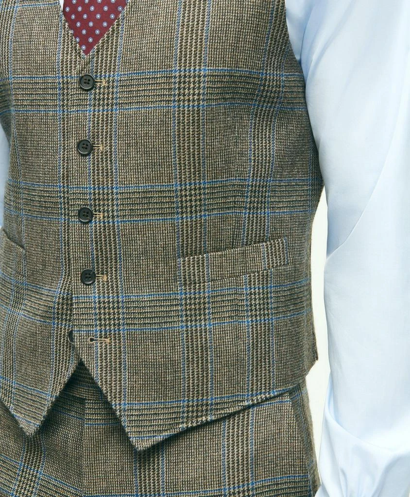 Brooks Brothers Wool Twill Prince Of Wales Checked Suit Vest 5