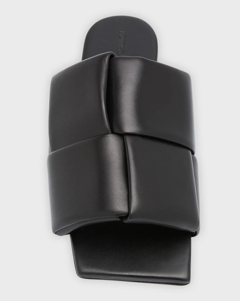 Bottega Veneta Men's Intreccio Leather Slide Sandals 5