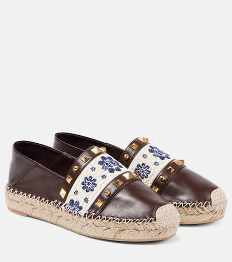 Valentino County Rockstud leather espadrilles 1