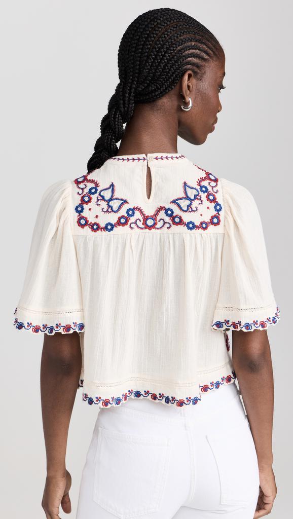 Sea Soren Embroidery Top