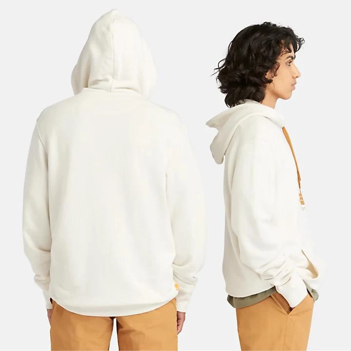 Timberland Logo Hoodie with Tencel™ Lyocell and Refibra™ technology for Men in White 4