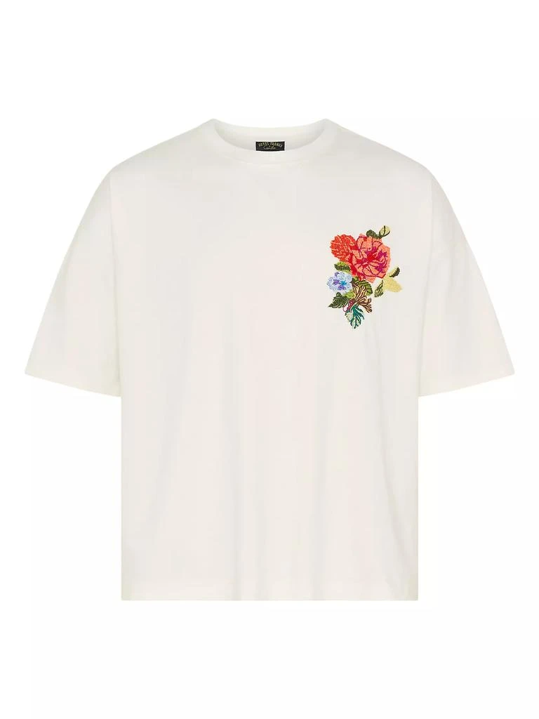 Camilla Floral-Embroidered Cotton Oversized T-Shirt 1