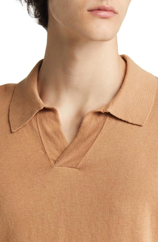 NN07 Ryan 6311 Cotton & Linen Johnny Collar Polo 4