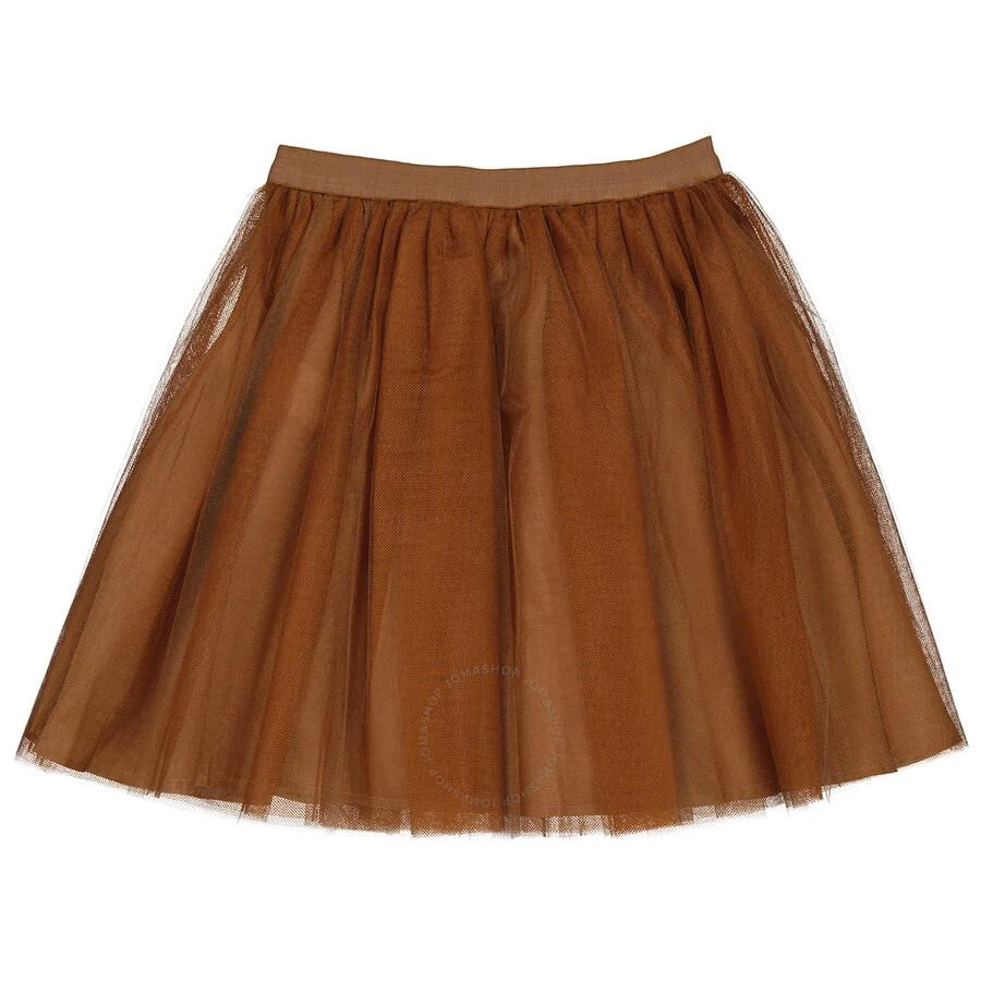 Bonpoint Girls Caramel Supple Tulle Skirt 1