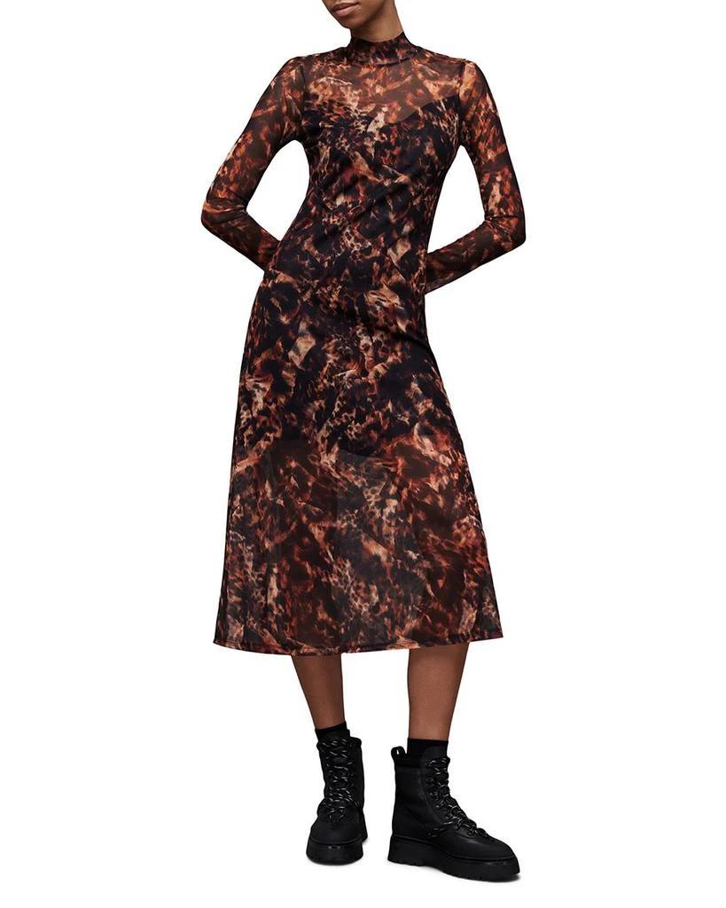 ALL SAINTS Hanna Spark Turtleneck Midi Dress 1