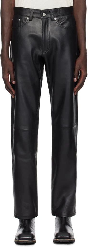 CMMN SWDN Black Joe Leather Pants 1