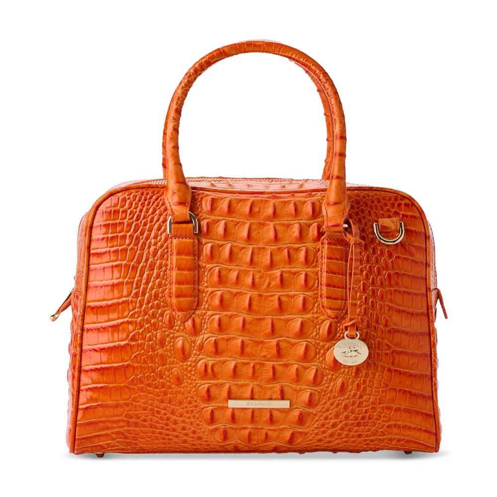 Brahmin Marissa Steel Melbourne Leather Satchel 1