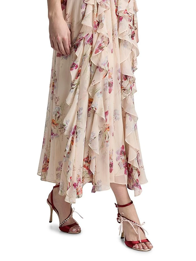 Cinq à Sept Iris Bouquet Galya Ruched A-Line Midi-Dress 6