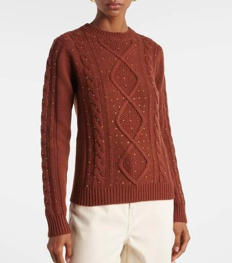 Max Mara Onde cable-knit wool and cashmere sweater 4