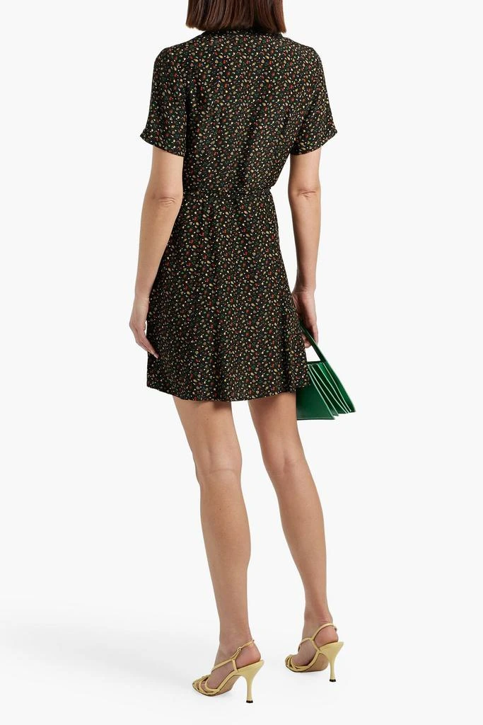 HVN Maria printed silk mini shirt dress 3