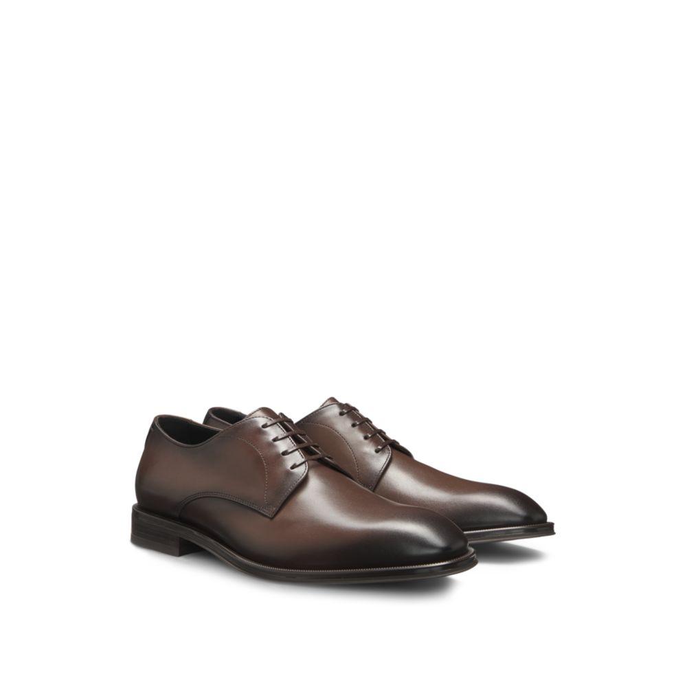 Hugo Boss Leather Derby shoes with stitching details