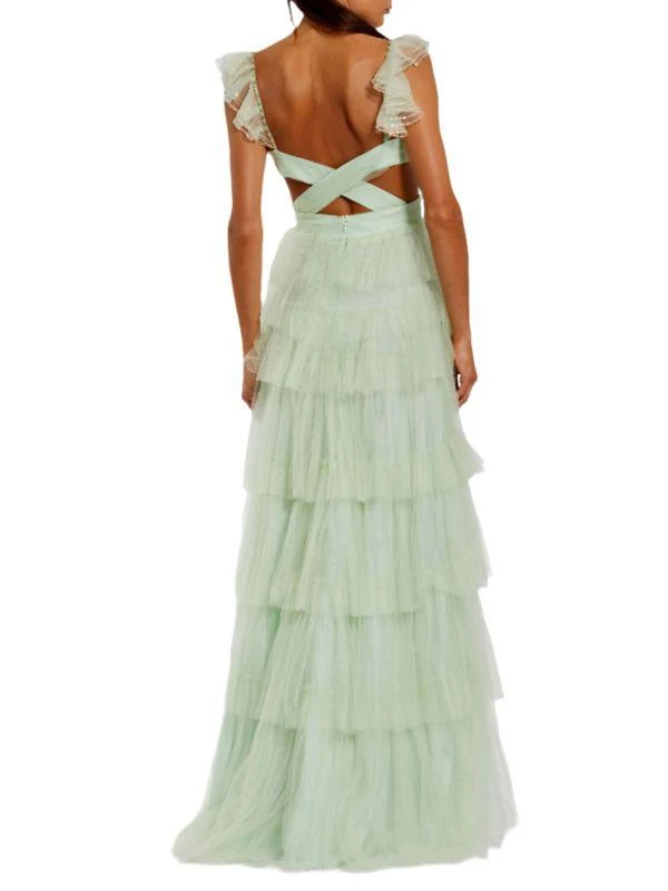 Mac Duggal Ruffle Tiered Cutout Gown 2