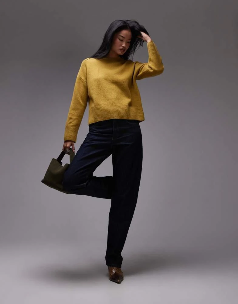& Other Stories & Other Stories crew neck jumper in mixed olive exclusive to ASOS 4