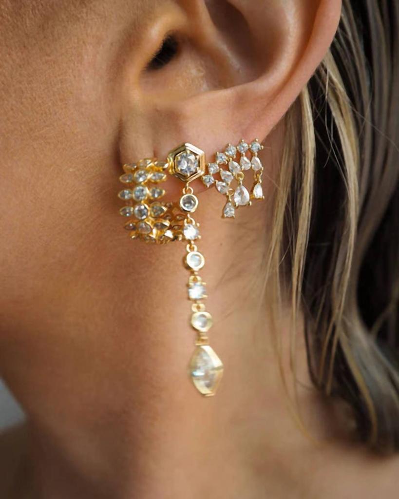 Luv AJ Luv Aj - Women's Stellar Bezel Drop Studs