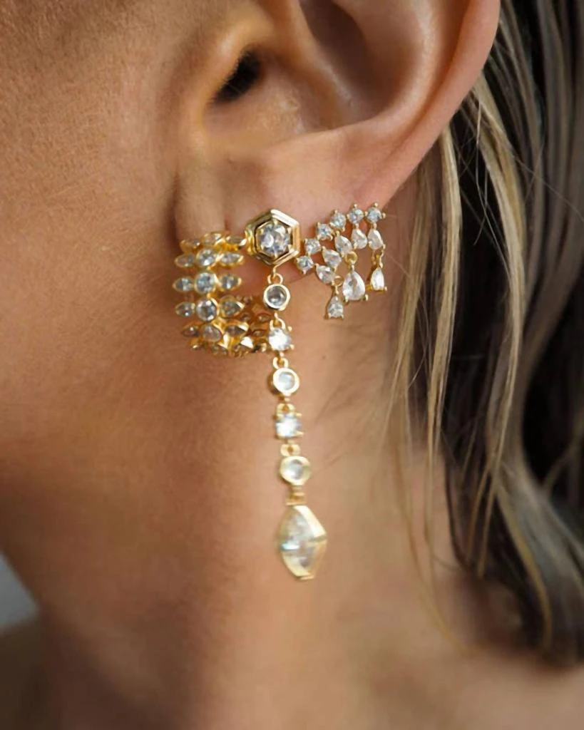 Luv AJ Luv Aj - Women's Stellar Bezel Drop Studs 2