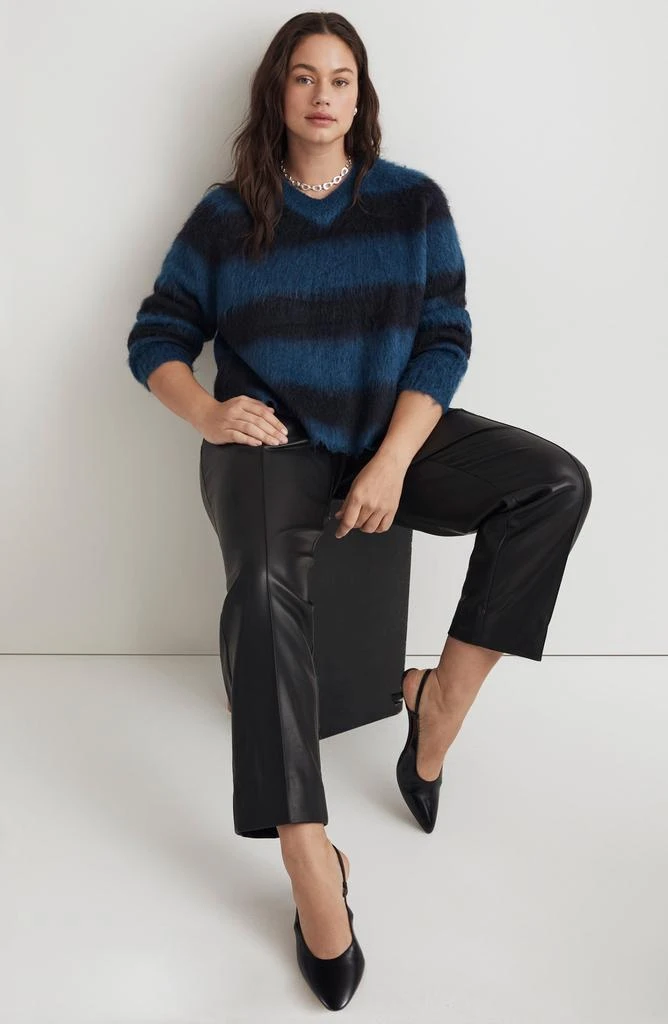 Madewell Brushed Stripe V-Neck Sweater 8