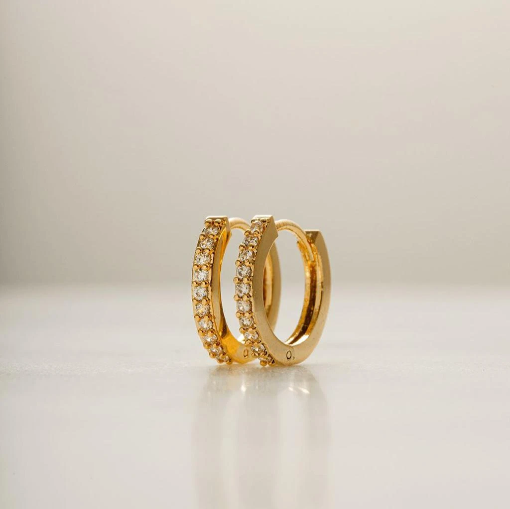 Orelia London Pavé Huggie Hoop Earrings 3