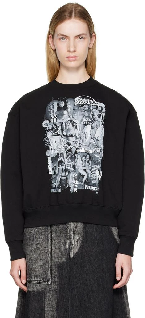 We11done Black Movie Collage Sweatshirt 1